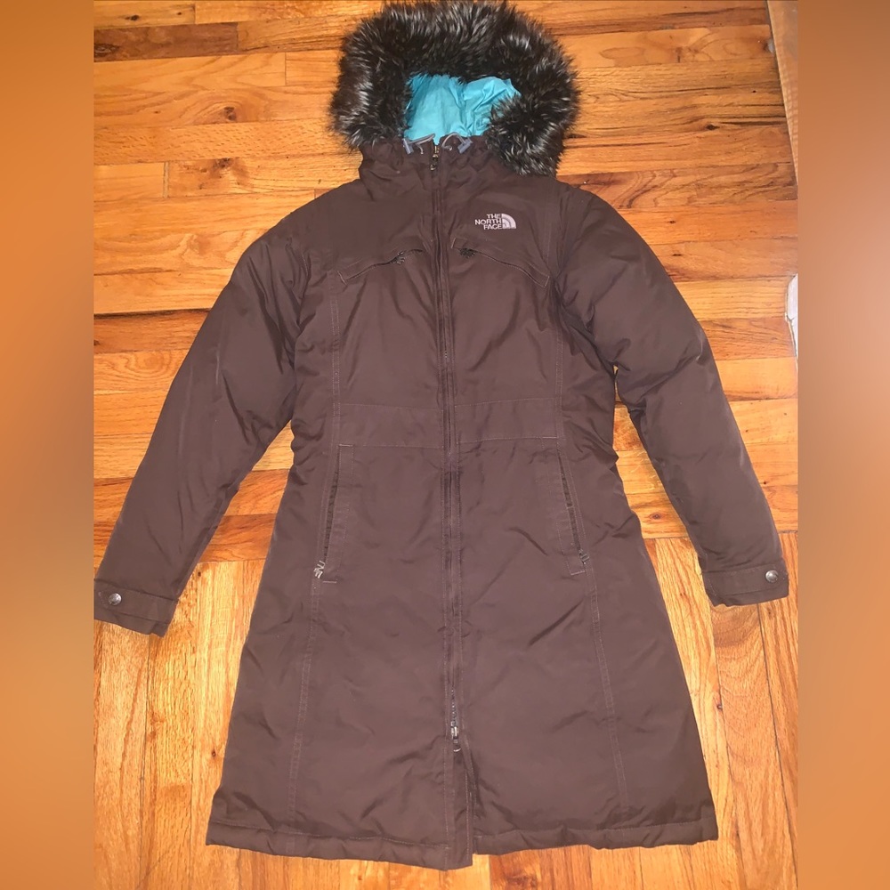 The North Face Artic Parka Jacket Down XS Extra Small Brown